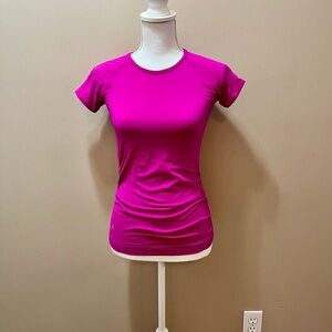 Athleta Stretch Pink Work Out Tee Size XS
